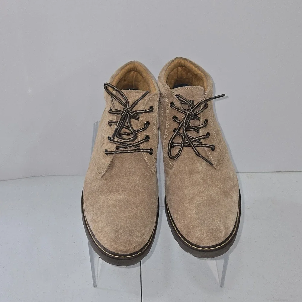 Nunn Bush Lites Mens 9.5 M Tan Suede Leather Chukka Boots Memory Foam